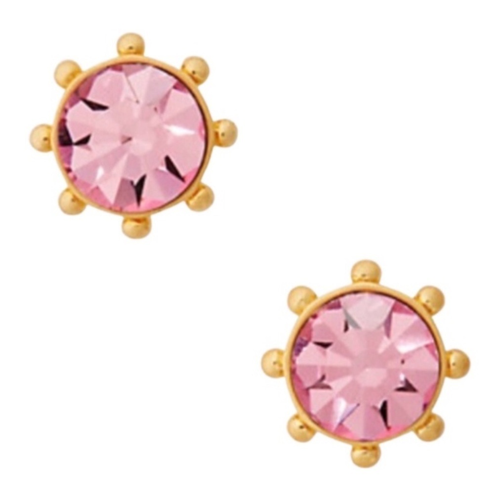 KATE SPADE • Blush Flying Colors Bezel Earrings